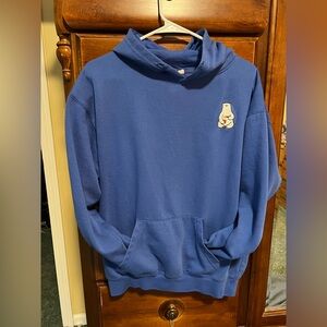 Rue21 Men's Royal Blue Hoodie with Polar Bear Patch